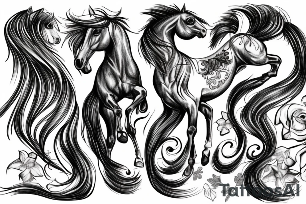 running horse tattoo idea