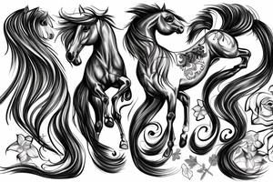 running horse tattoo idea