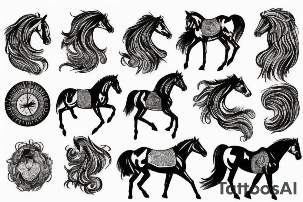 running horse tattoo idea