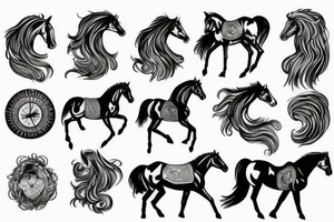 running horse tattoo idea