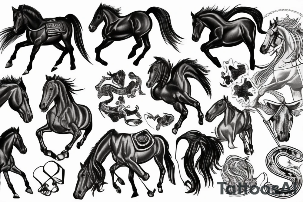 running horse tattoo idea