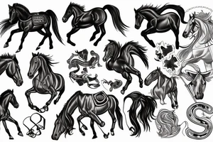 running horse tattoo idea