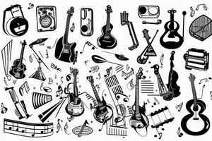 picture about vacation and music tattoo idea