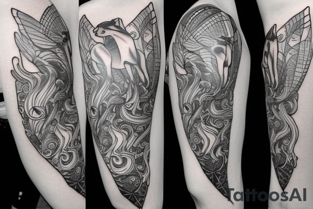running horse tattoo idea