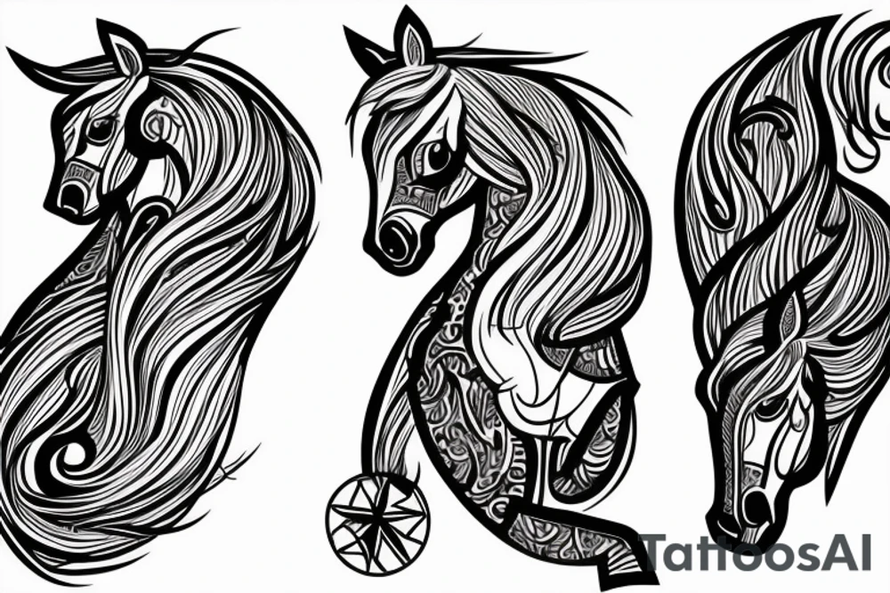 running horse tattoo idea