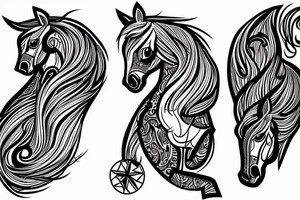 running horse tattoo idea
