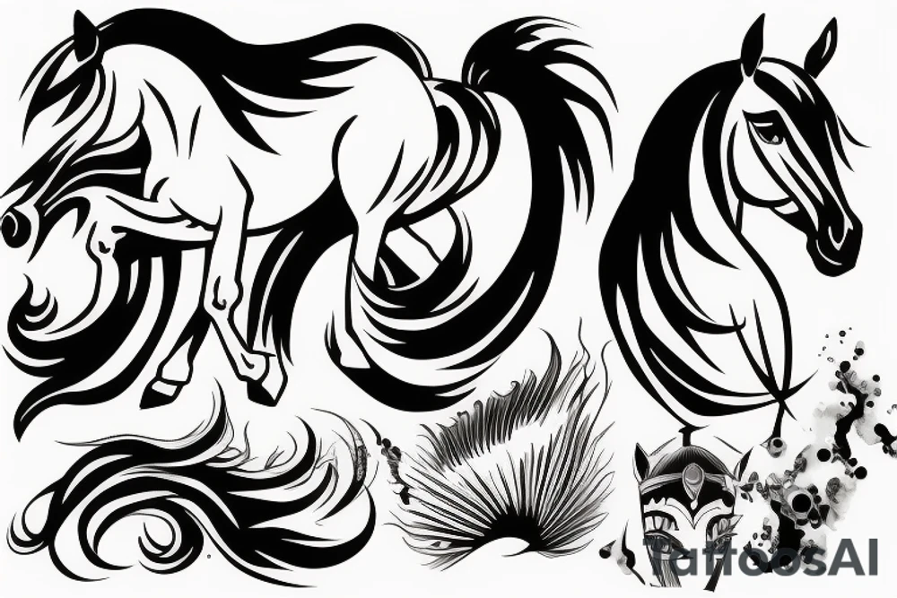 running horse tattoo idea
