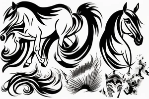 running horse tattoo idea