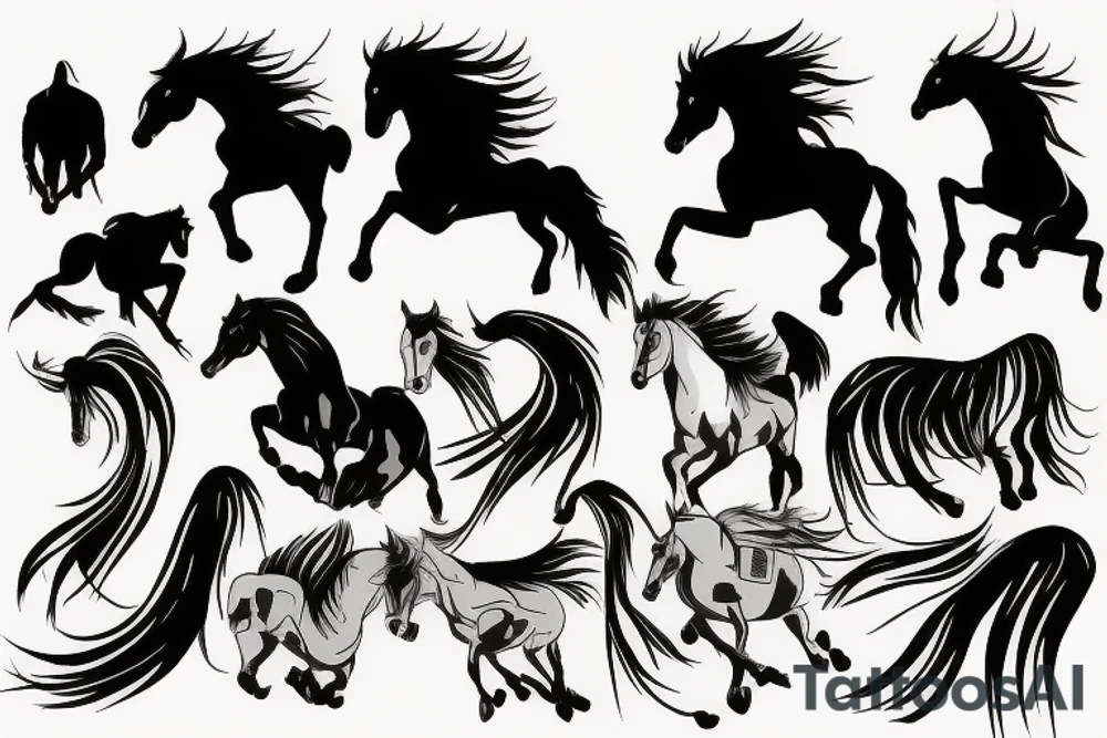 running horse tattoo idea