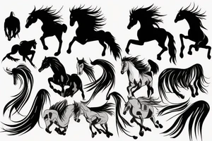 running horse tattoo idea