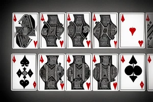 3 playing cards behind each other
ace of spades
4 of hearts
9 of clubs tattoo idea