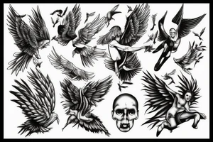 Icarus falling tattoo idea