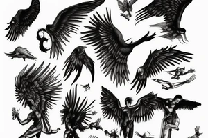 Icarus falling tattoo idea