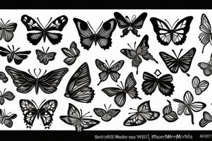 butterfly , memento mori tattoo idea