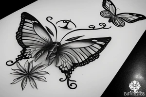 butterfly , memento mori tattoo idea