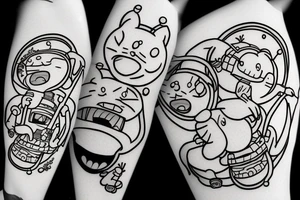 Alf versus Doraemon tattoo idea