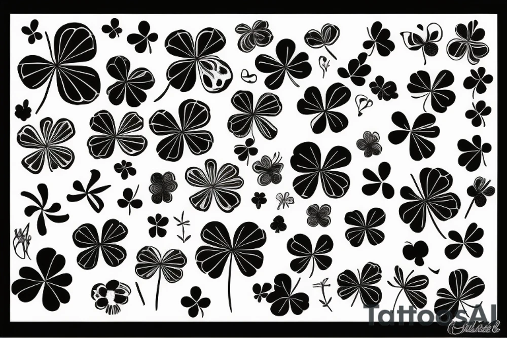 Four leaf clover tattoo idea