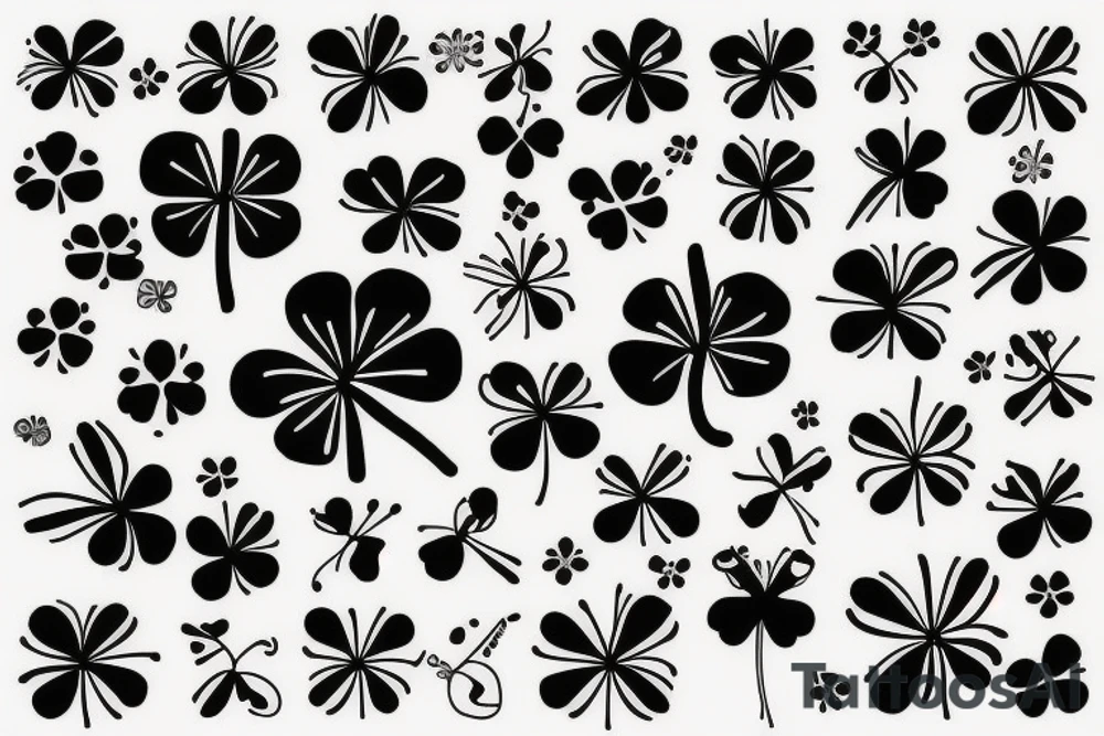 Four leaf clover tattoo idea