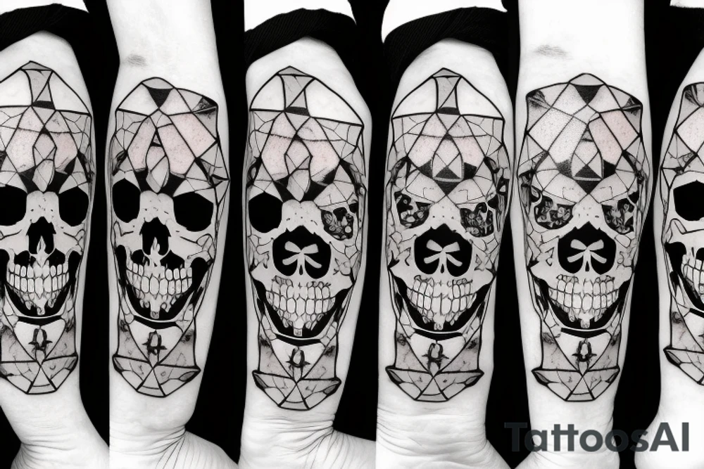 Soccer ball skull tattoo idea