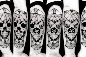 Soccer ball skull tattoo idea