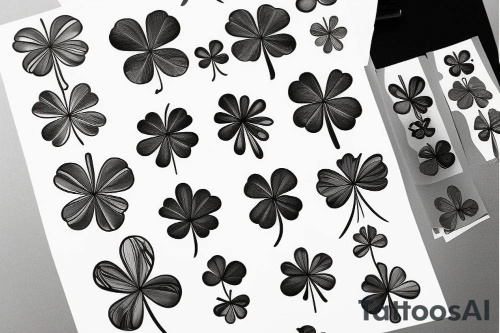 Four leaf clover tattoo idea