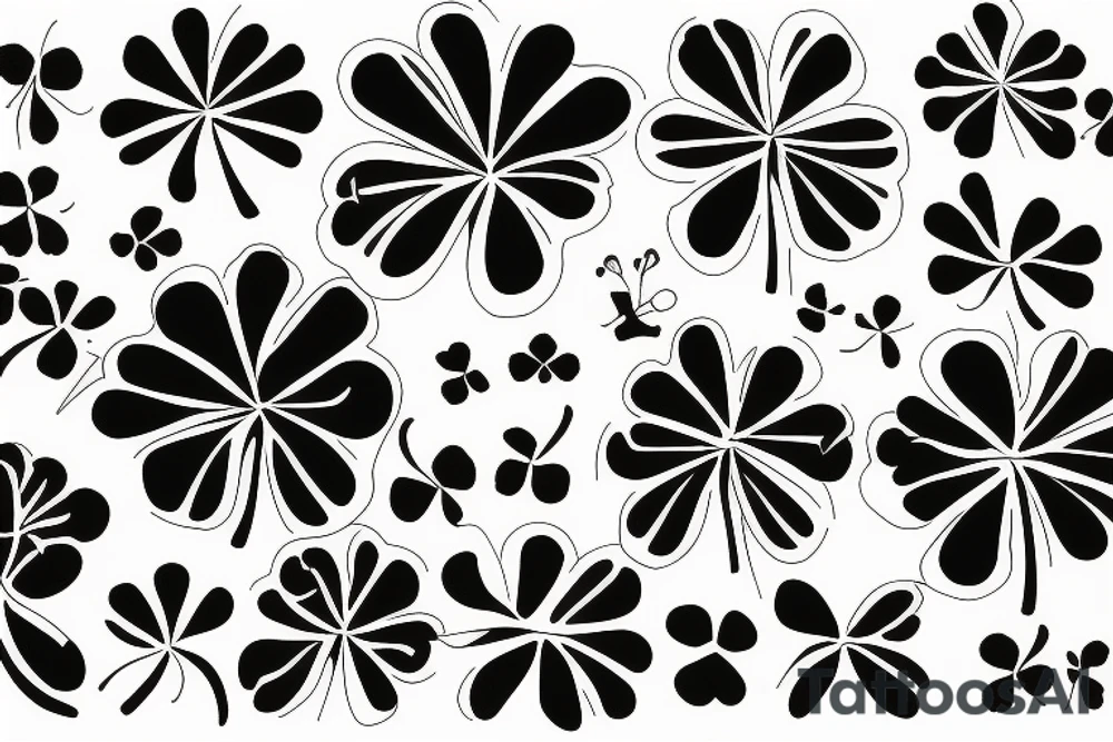 Four leaf clover tattoo idea
