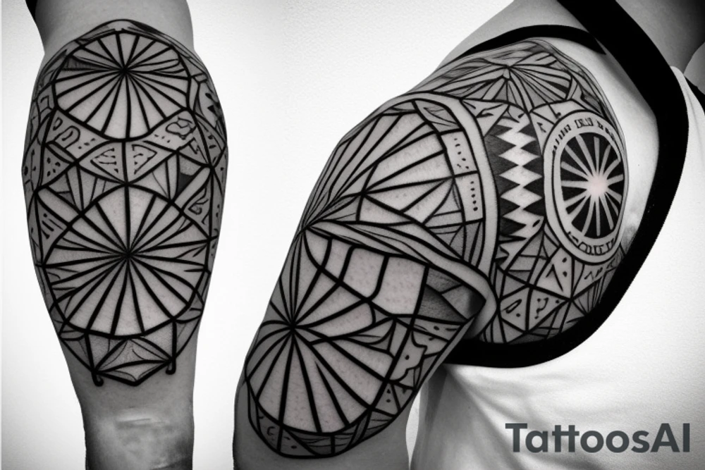 Soccer ball skull tattoo idea