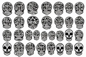 Soccer ball skull tattoo idea