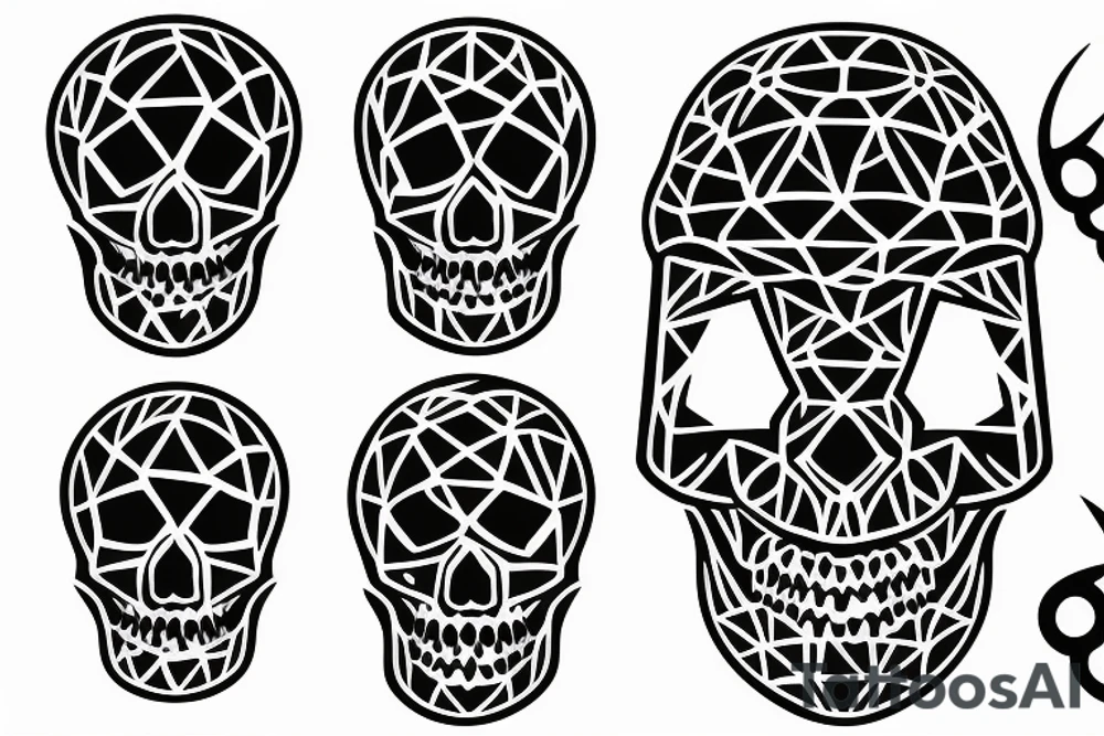 Soccer ball skull tattoo idea