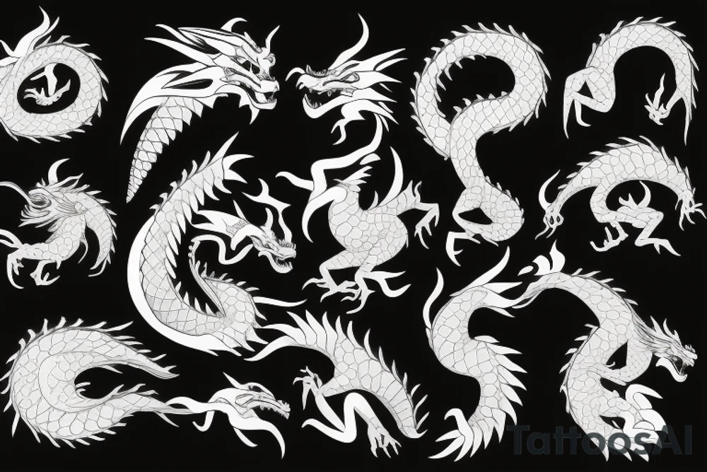 dragon breathing fire tattoo idea