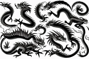 dragon breathing fire tattoo idea