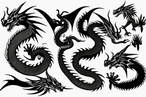 dragon spitting fire out angrily tattoo idea