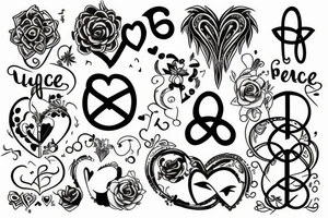 A tatto that means love , peace  minimalism and my wife tattoo idea