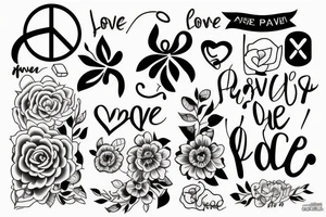 A tatto that means love , peace  minimalism and my wife tattoo idea