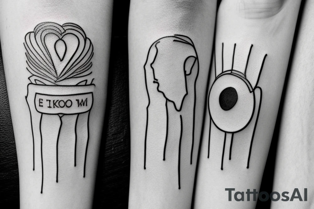 A minimalist tattoo that talk about me and my wife tattoo idea