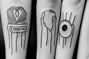A minimalist tattoo that talk about me and my wife tattoo idea