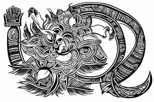 A car going to a temple all inside a lady tattoo idea