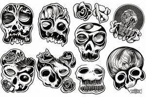 two brains touching and melting tattoo idea
