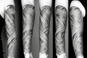 an abstract river tattoo idea