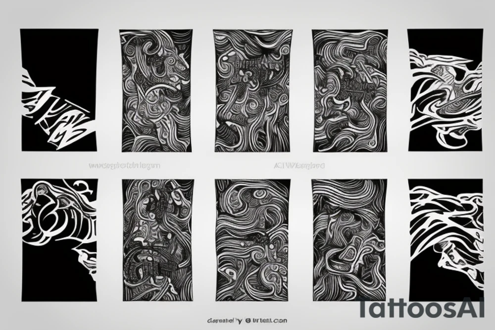 an abstract river tattoo idea