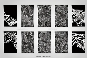 an abstract river tattoo idea