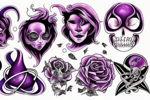 a purple planet tattoo idea