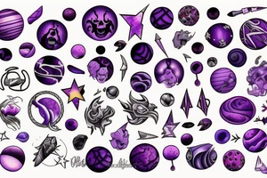 a purple planet tattoo idea