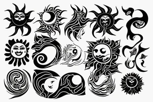 Ying and yang to the quote "the sun still rises after the darkest of nights tattoo idea