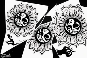 Ying and yang to the quote "the sun still rises after the darkest of nights tattoo idea