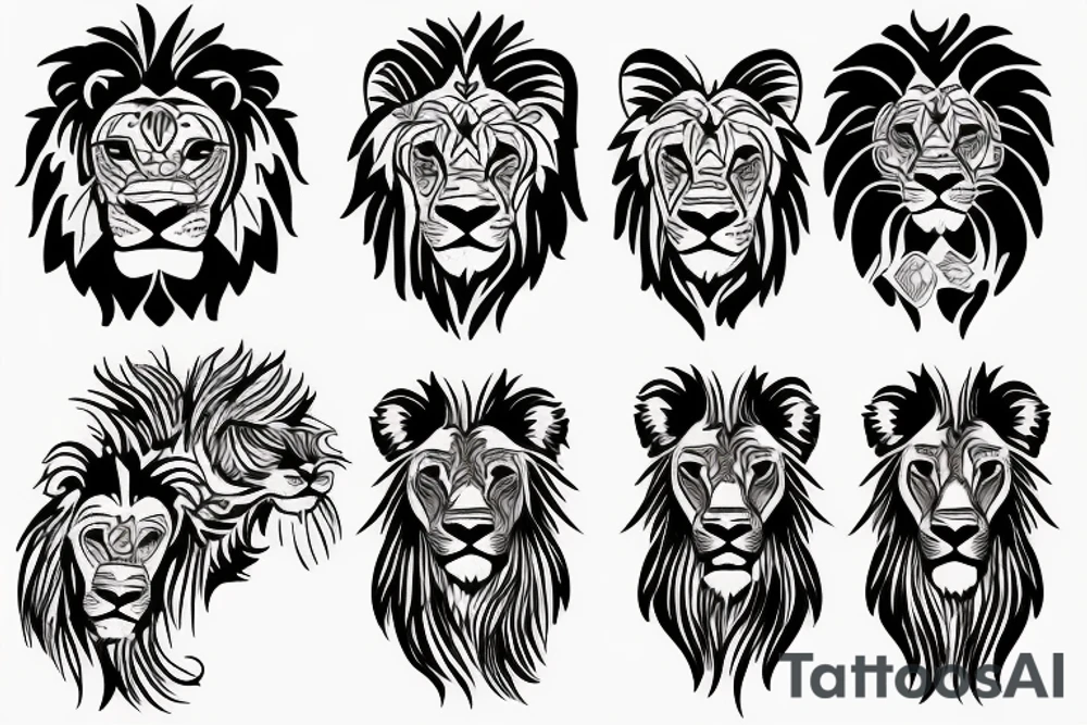 Lion family tattoo idea