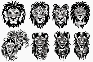 Lion family tattoo idea