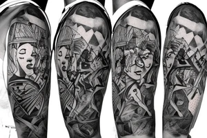 Backpacking Australia with a Guitar and a station Waggon. A brain and a heart fighting each other. tattoo idea