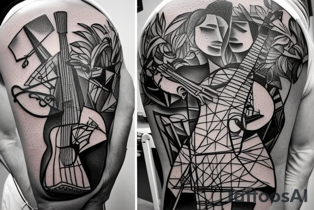 Backpacking Australia with a Guitar and a station Waggon. A brain and a heart fighting each other. tattoo idea