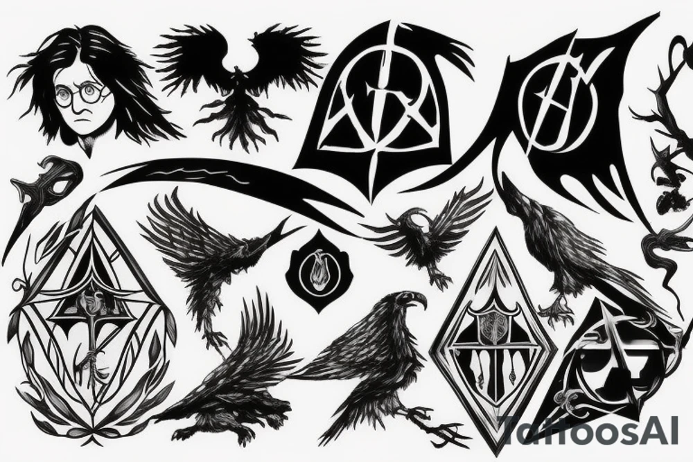 harry potter and the 
deathly hallows tattoo idea